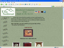 Hardwood burial cremation urns sold at Urns Northwest. 